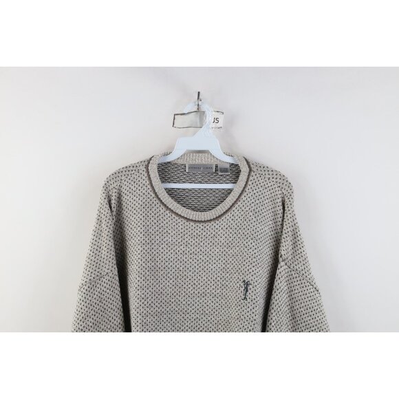 Vintage 90s Streetwear Mens 2XL XXL Polka Dot Golf Knit Crewneck Sweater USA - Picture 2 of 10